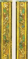 Folio 002r, detail de personnages des colonnes du canon